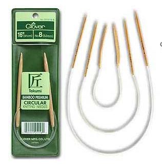 Clover Bamboo (Takumi) Circular Knitting Needles 40cm