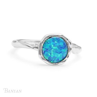 Banyan Jewellery Blue Opalite Solitaire Ring