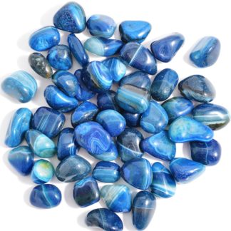 Blue Striped Agate Tumble Stone