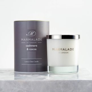 Marmalade Of London Cashmere & Cocoa Large Glass Candle