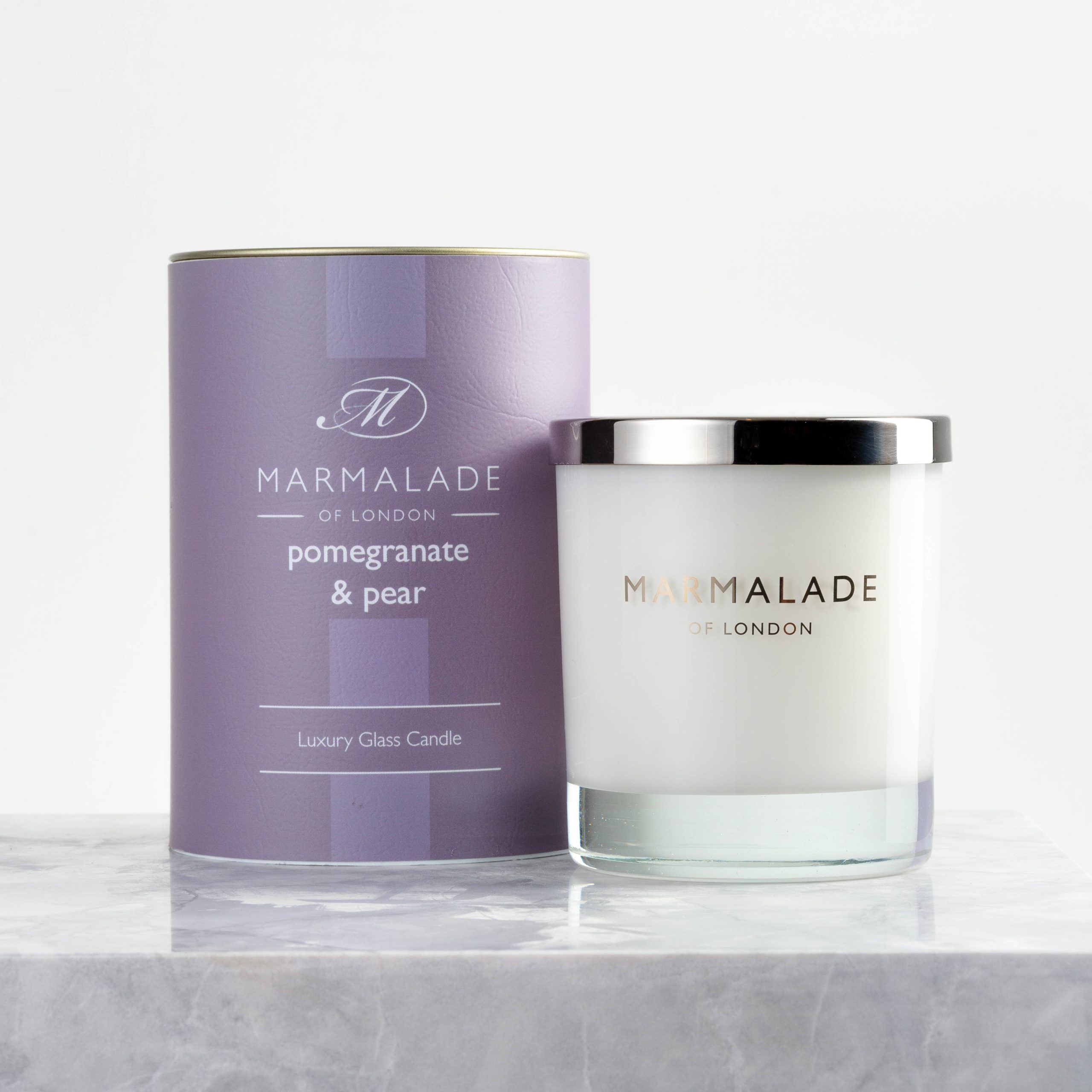 Marmalade Of London Pomegranate and Pear Large Glass Candle