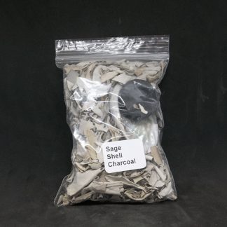 White Sage Smudge Kit - Sage, Charcoal and Abalone Shell