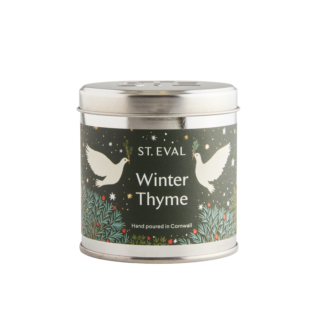 St Eval Winter Thyme Scented Christmas Tin Candle