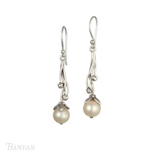Banyan Jewellery Ornate Pearl Drop Earrings
