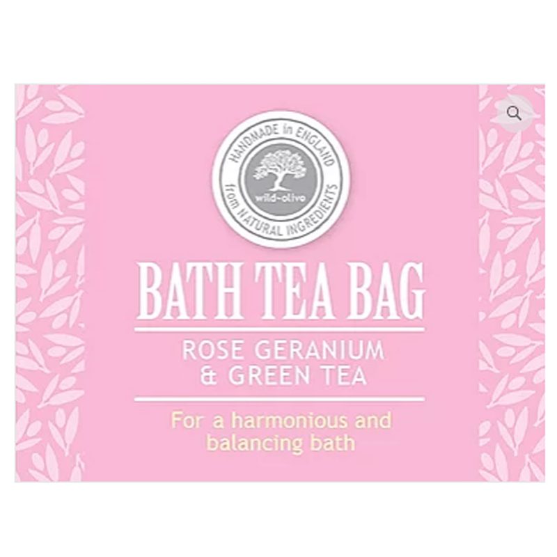 Wild Olive Bath Tea Bag - Rose Geranium and Green Tea