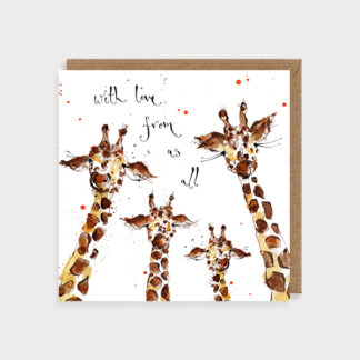 Giraffe Family Love & Friendship Card