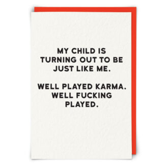 'Karma' Greeting Card