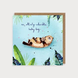 Baby Boy Otters Card