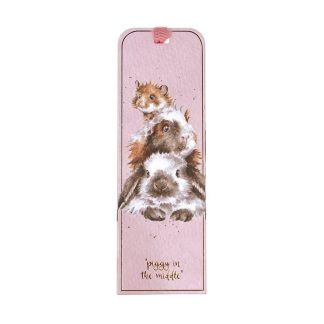 wrendale designs piggy in the middle bookmark