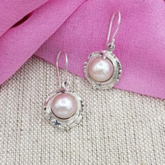 Hagit Designs Silver Pearl Drop Earrings