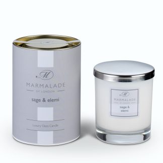 Marmalade Of London Large Glass Candle - Sage And Elemi