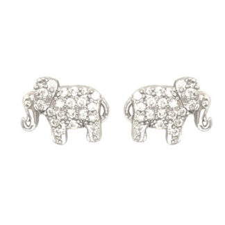 Cz Elephant Stud Earrings