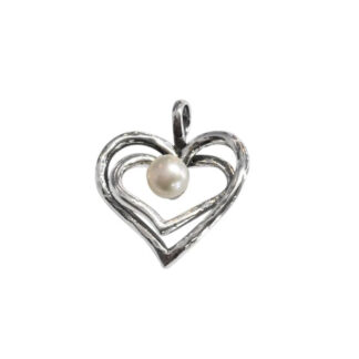 Saphirim Rahav Organic Heart Pearl Pendant