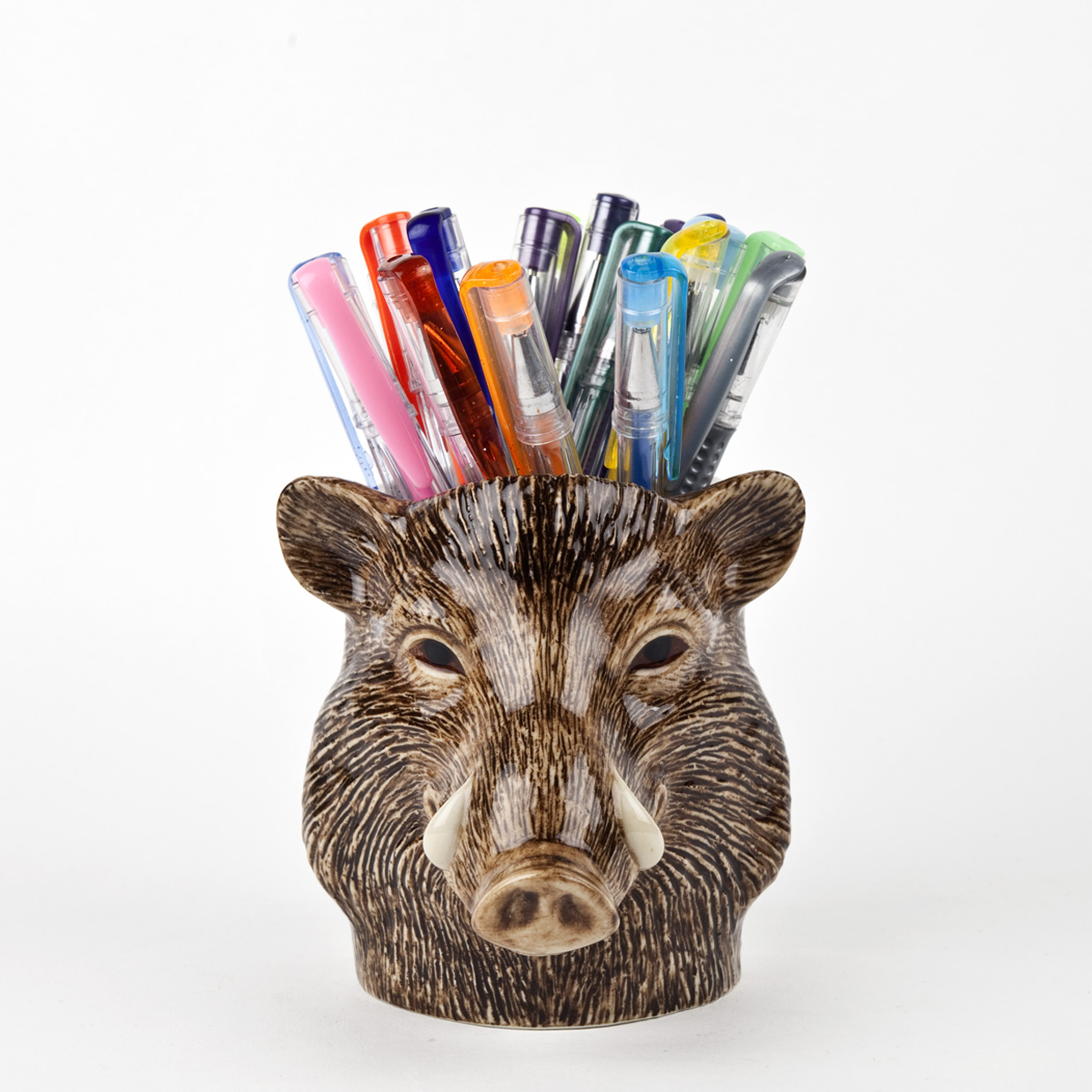 Quail Ceramics Wild Boar Pencil Pot