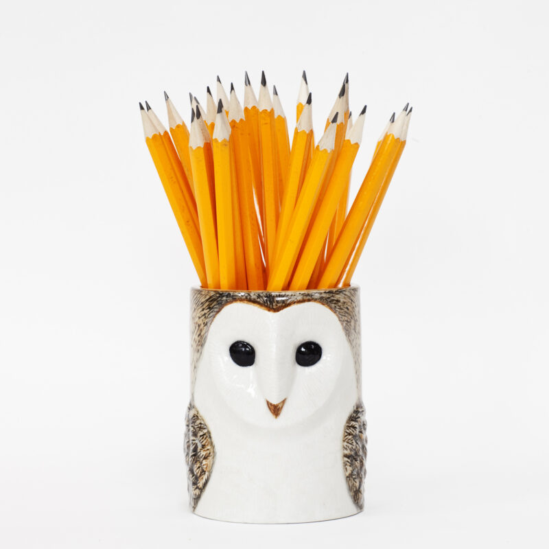 Quail Ceramics Barn Owl Pencil Pot