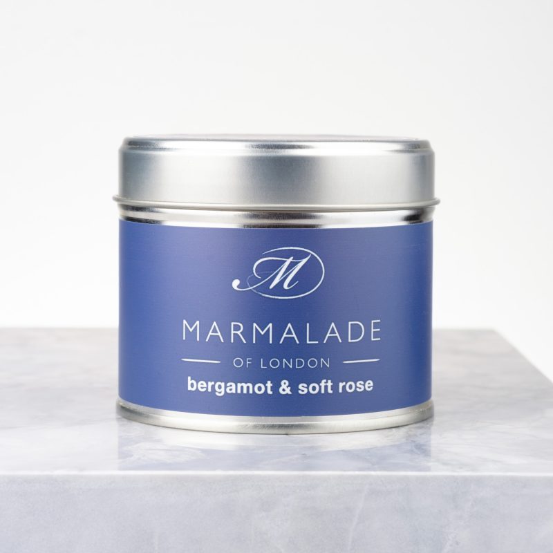 Marmalade Of London Bergamot & Soft Rose Medium Tin Candle