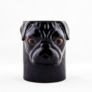 Quail Ceramics Pug Black Pencil Pot