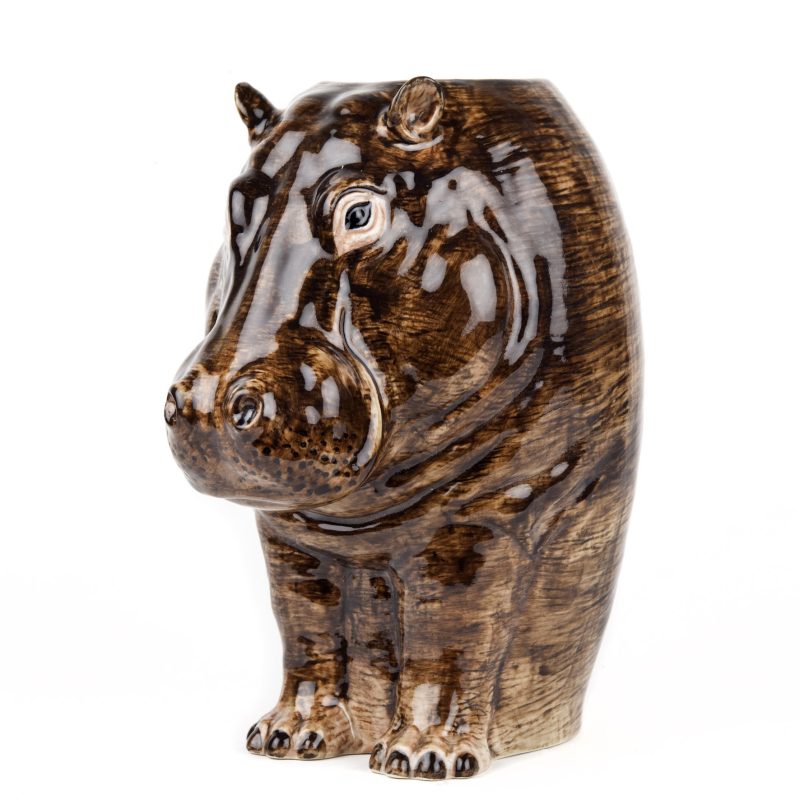 Quail Ceramics Hippo Flower Vase - Image 2