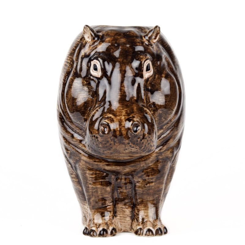 Quail Ceramics Hippo Flower Vase