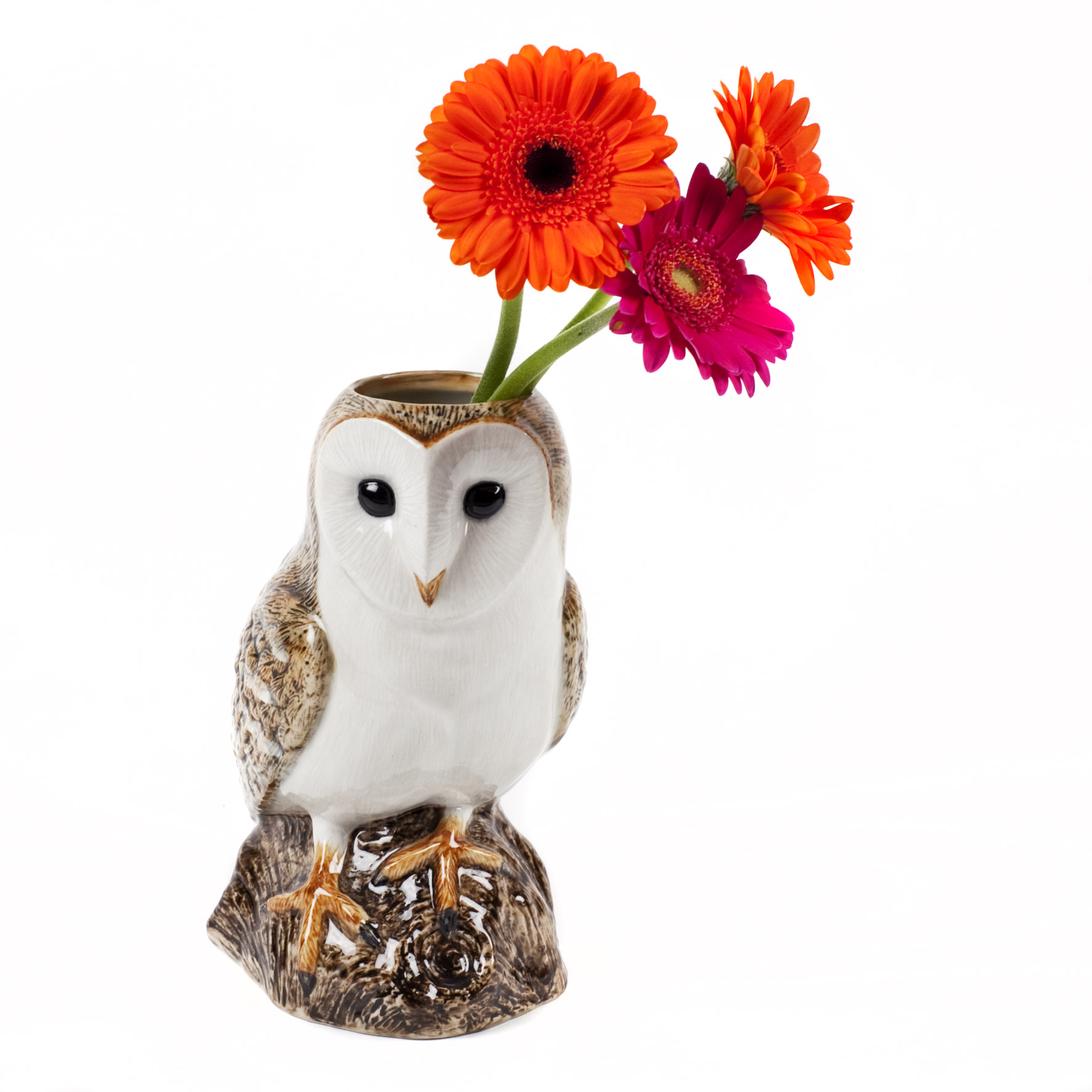 Quail Ceramics Barn Owl Flower Vase