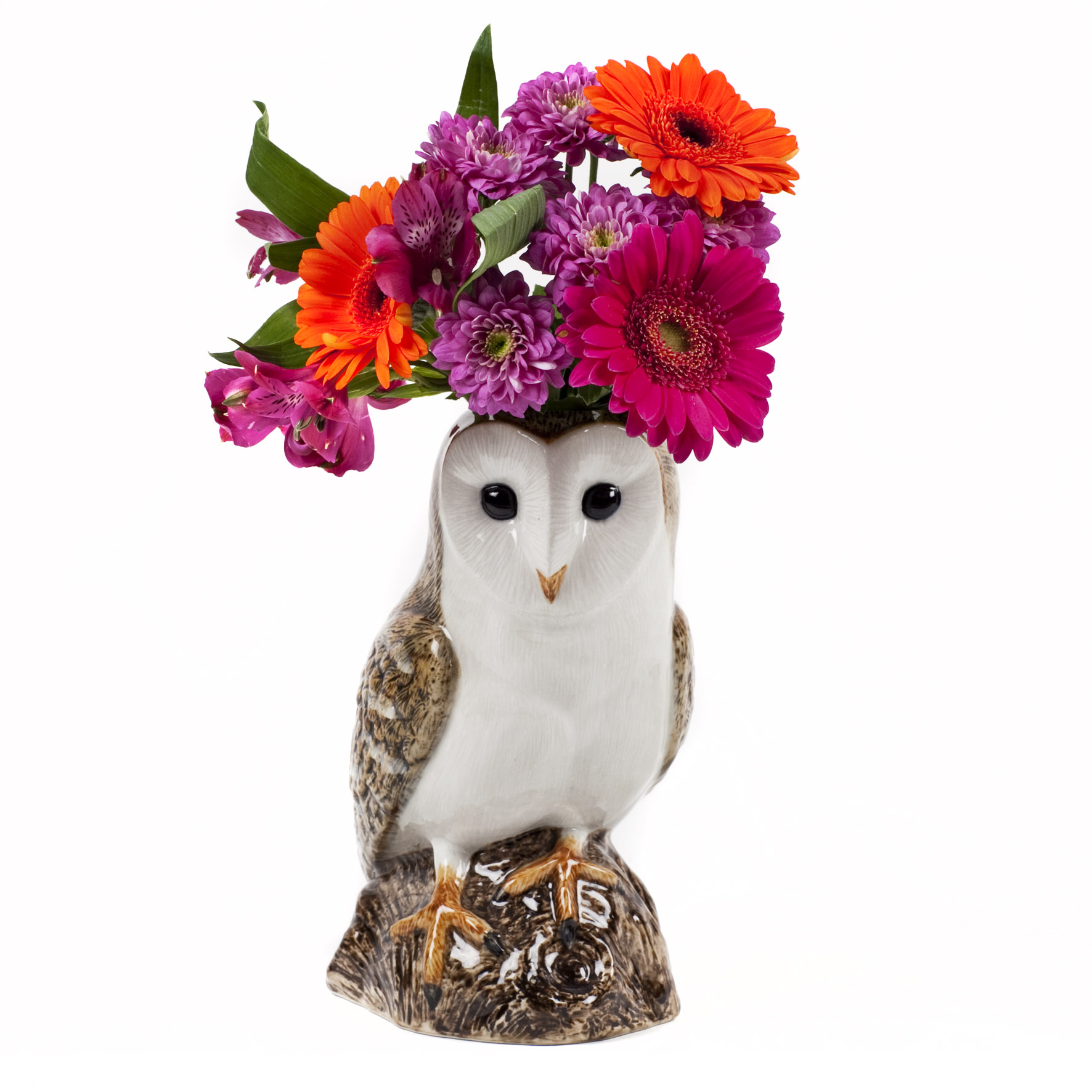 Quail Ceramics Barn Owl Flower Vase
