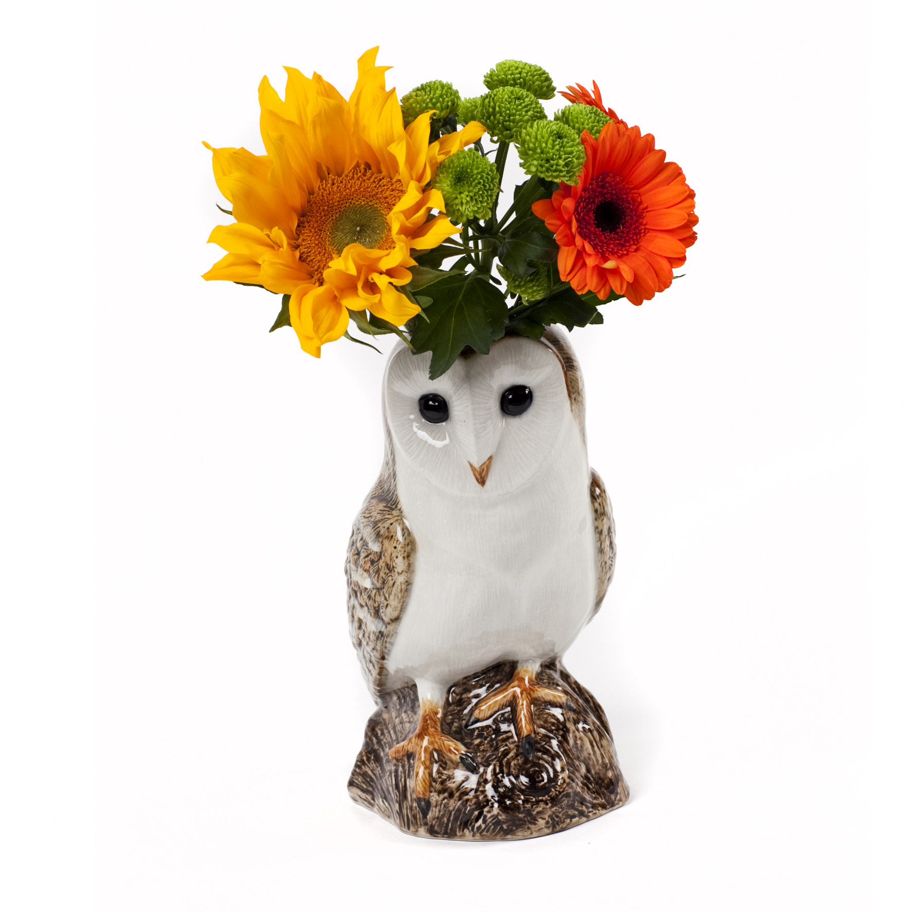 Quail Ceramics Barn Owl Flower Vase