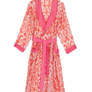 One Hundred Stars Ikat Pink Gown