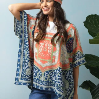 One Hundred Stars Indian Summer Blue Tunic Top