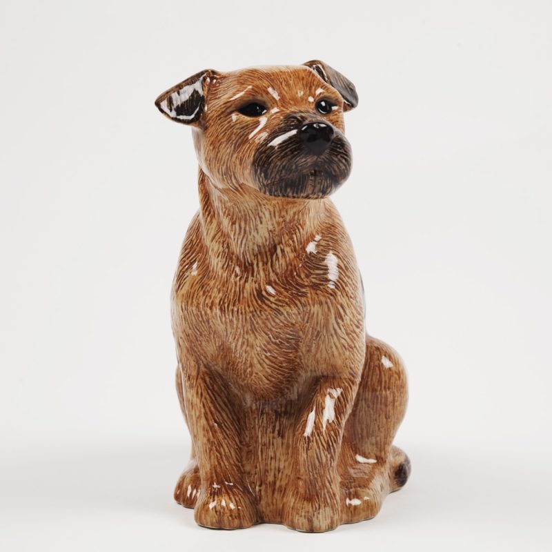 Quail Ceramics Border Terrier Flower Vase