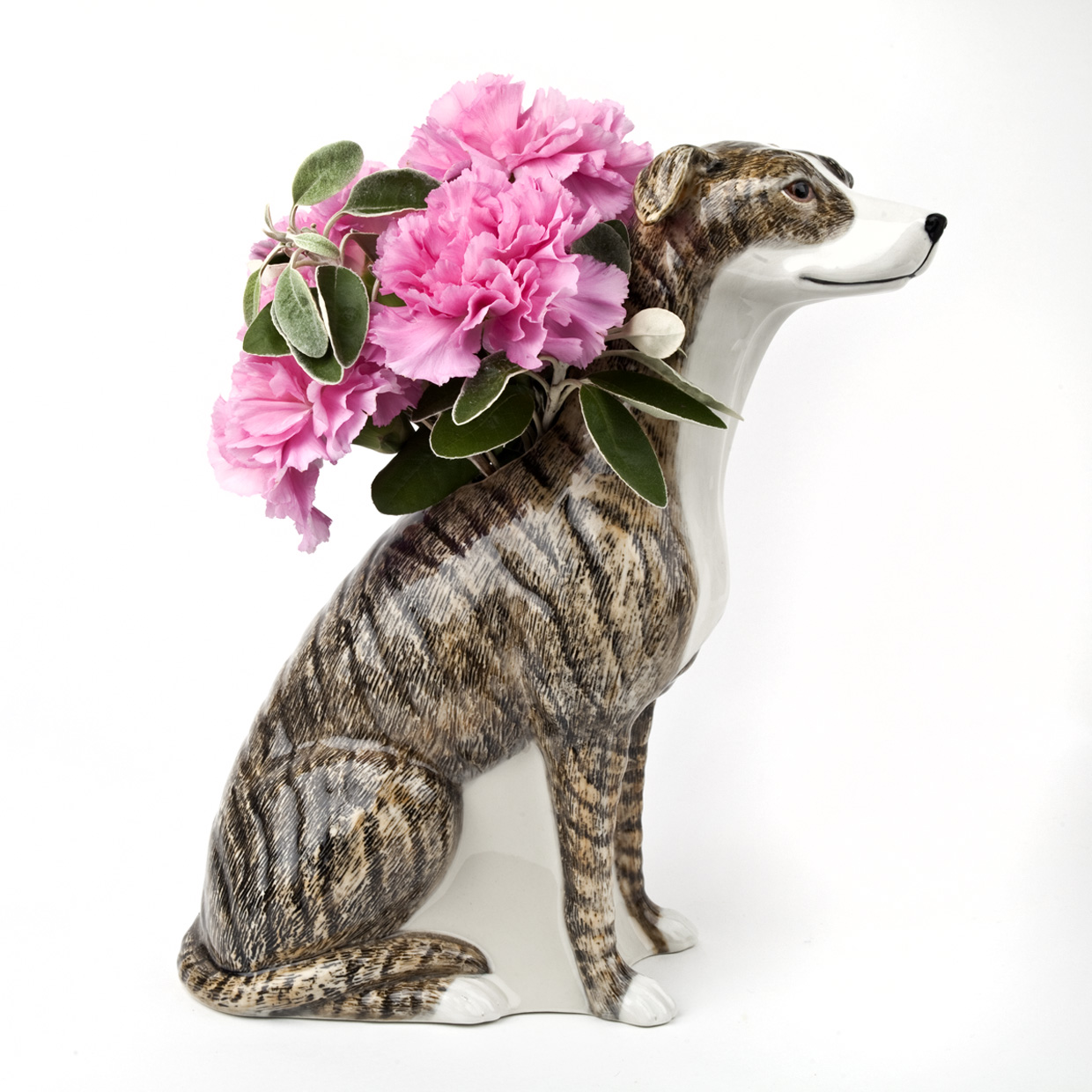 Quail Ceramics Greyhound Flower Vase