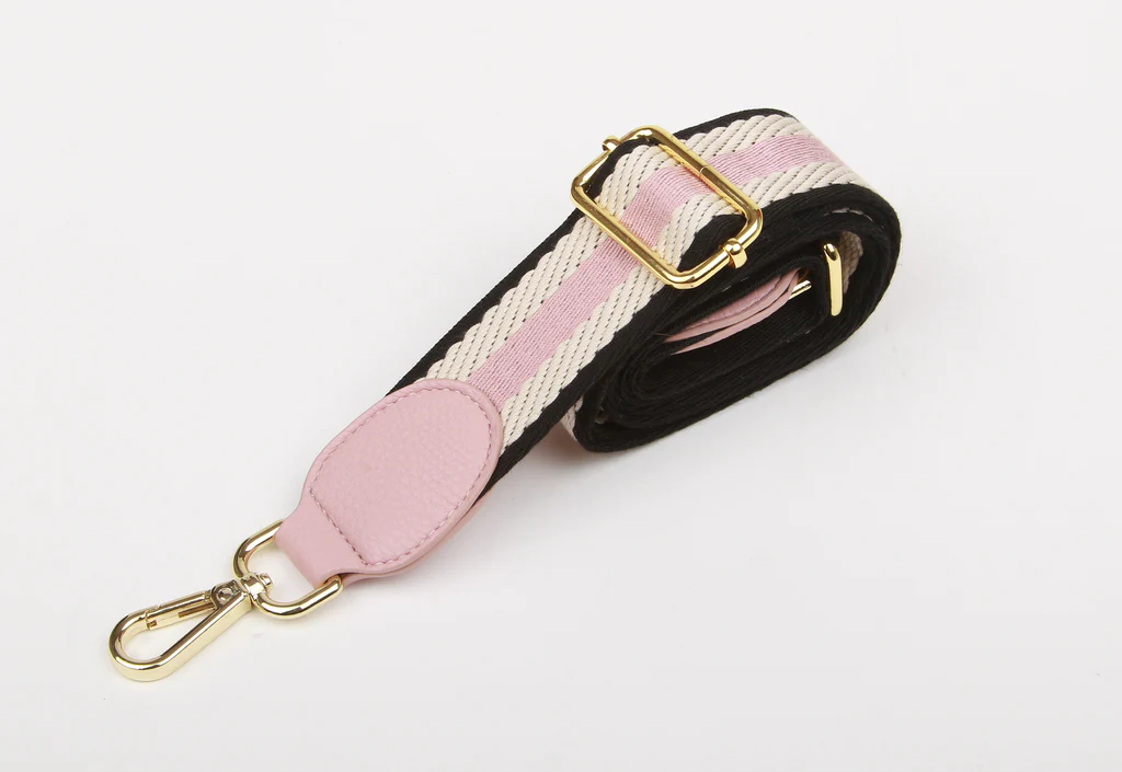 Alice Wheeler London Pink and White Woven Shoulder Strap