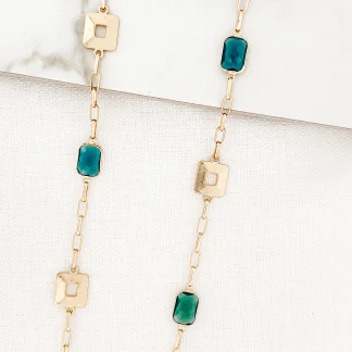 Envy Jewellery Gold/Green Necklace