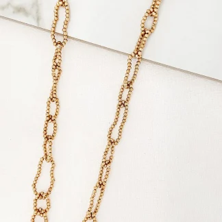 Envy Jewellery Gold Beaded Link Necklace