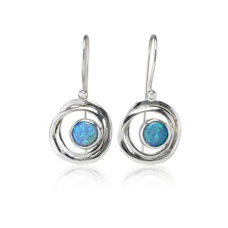 Banyan Jewellery Ocean Charm Opal Dangle Earrings