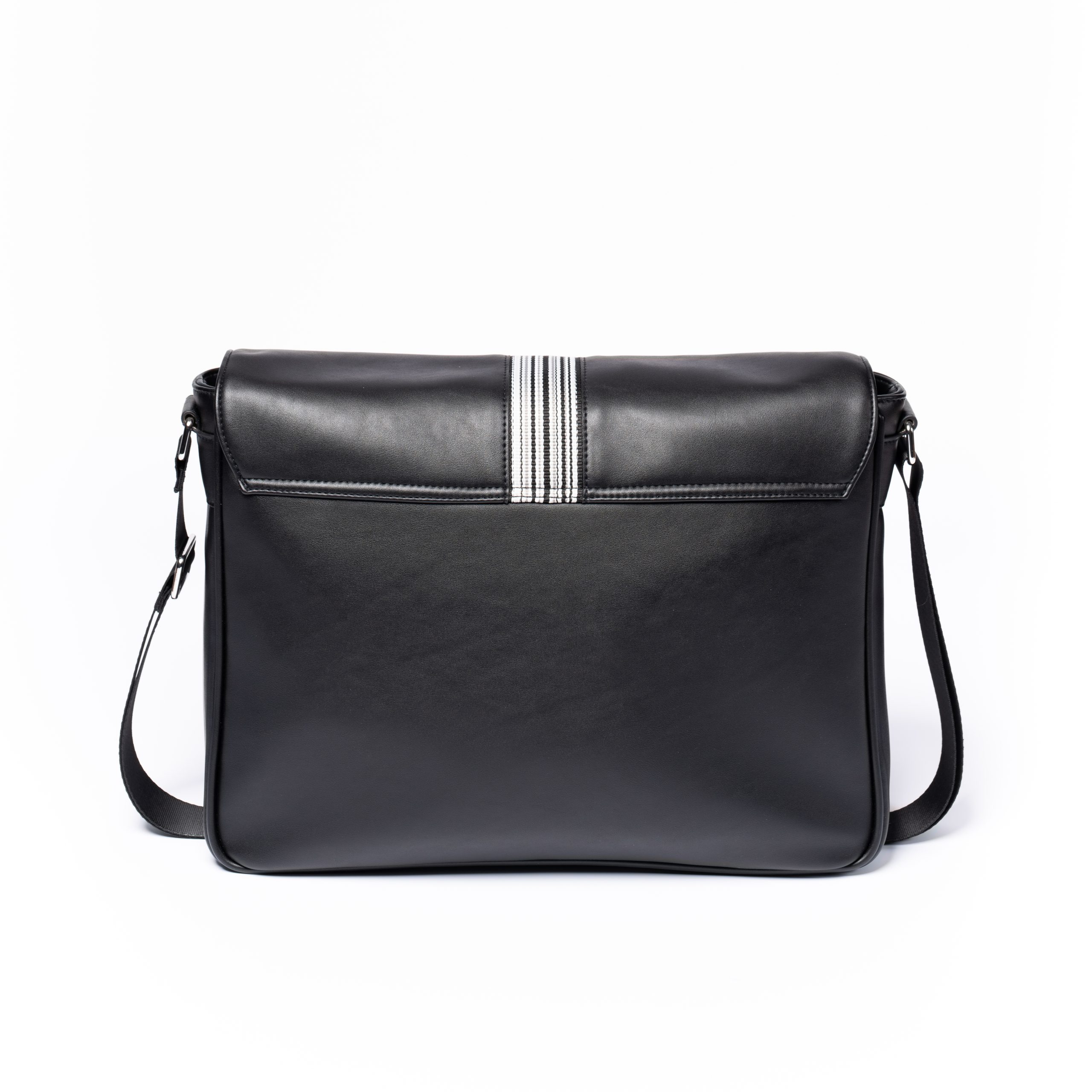 Paul Oliver Messenger Bag with Orange/Black Stripe