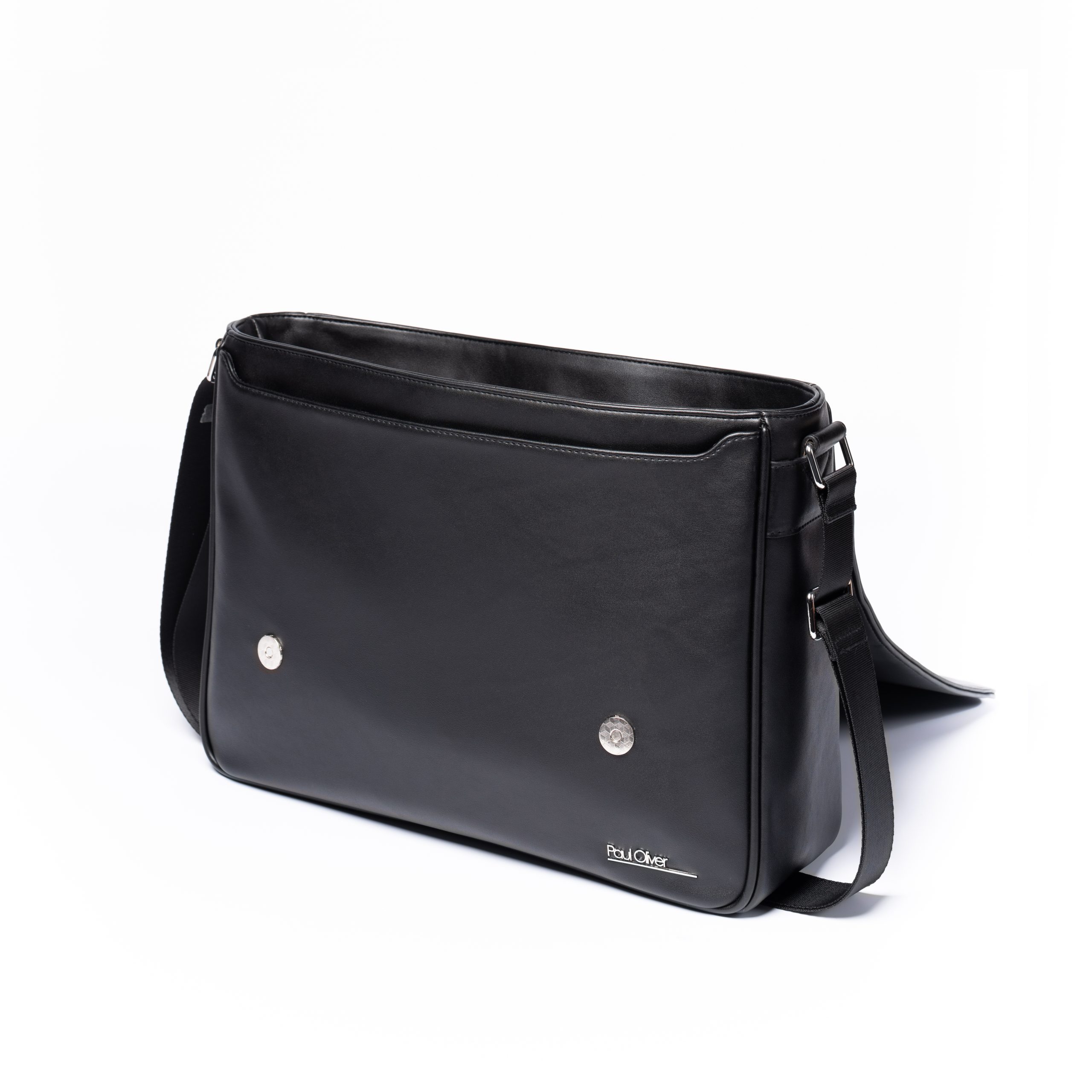 Paul Oliver Messenger Bag with Orange/Black Stripe