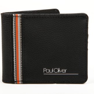 Paul Oliver Microfibre Wallet with Orange/Black Stripe