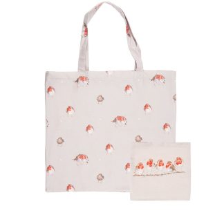 Wrendale Designs 'Jolly Robin' Robin Foldable Shopping Bag