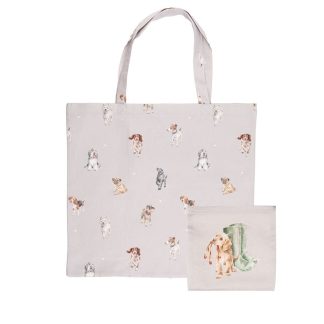 Wrendale Designs 'A Dog's Life' Foldable Shopping Bag
