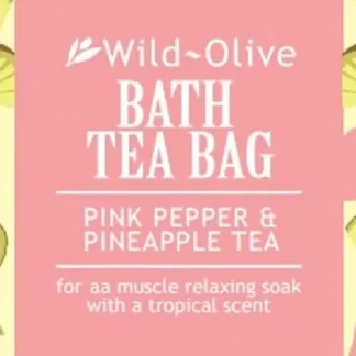 Wild Olive Bath Tea Bag - Pink Pepper and Pineapple Tea
