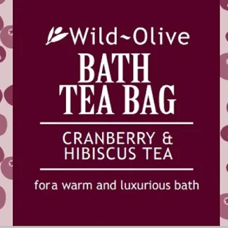 Wild Olive Bath Tea Bag - Cranberry & Hibiscus Tea
