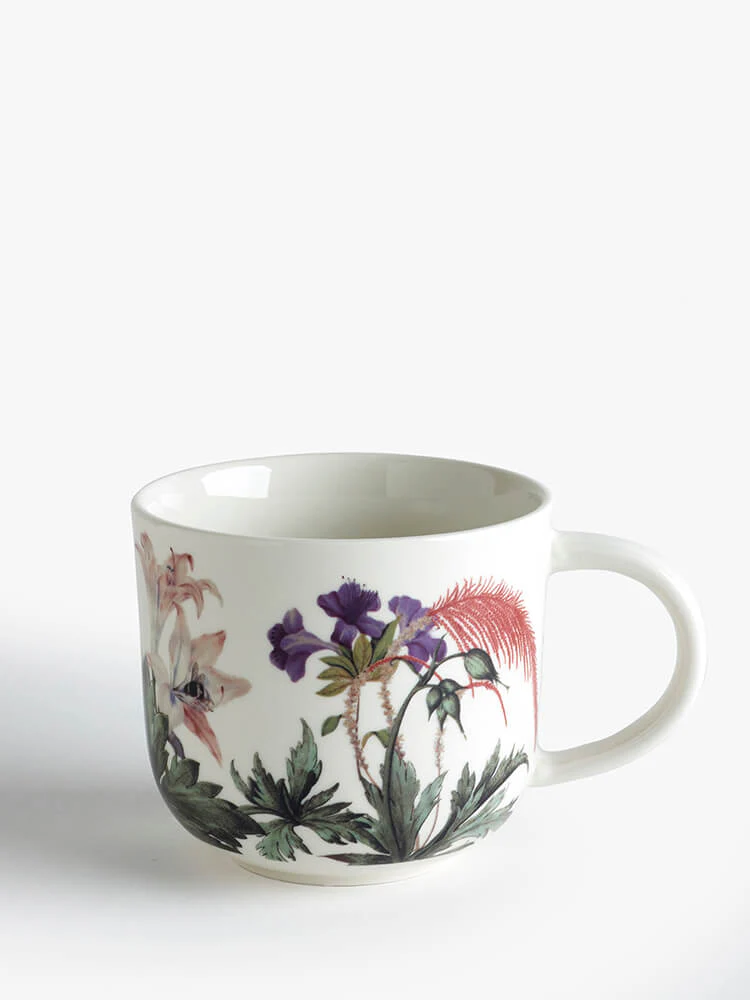 Kew Gardens Living Jewels Bee Floral White Mug