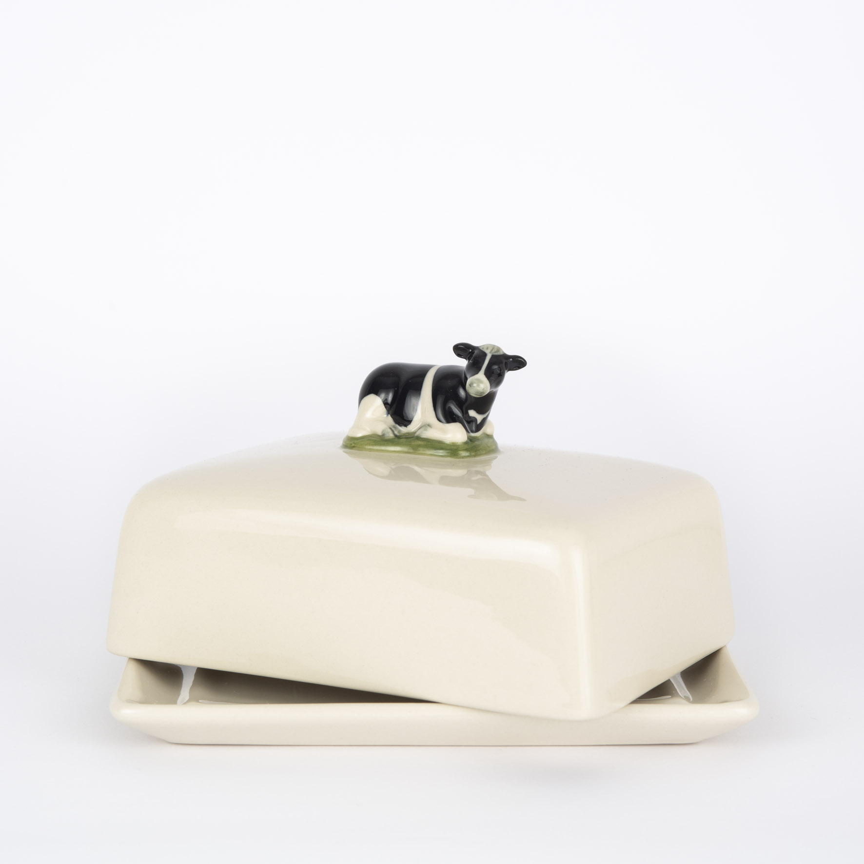 Quail Ceramics Friesian Cow Butter Dish - Image 2