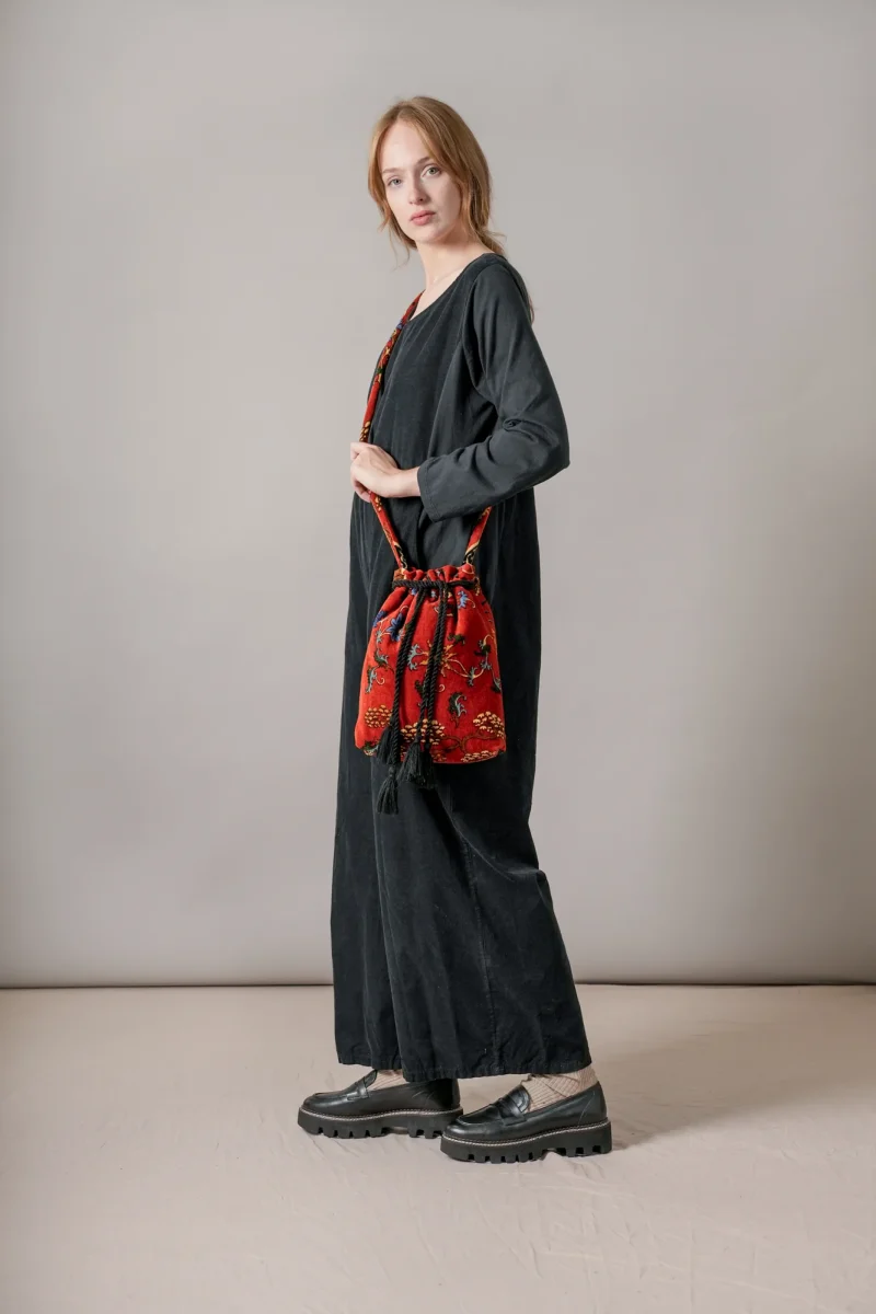 One Hundred Stars Dragon Rust Tassel Bag