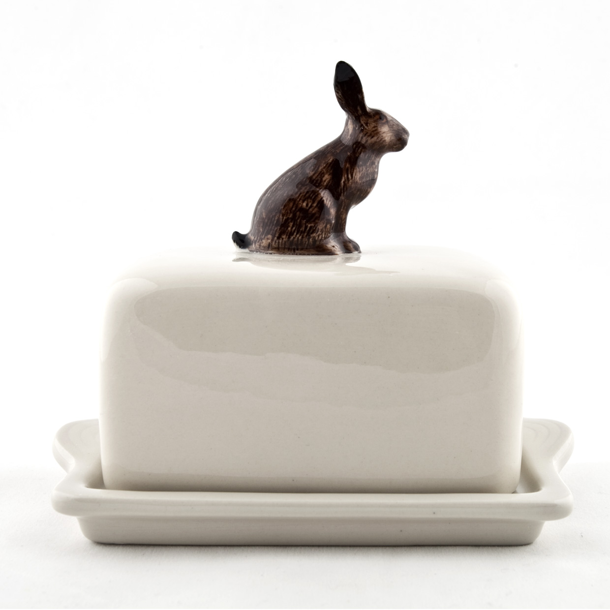 Quail Ceramics Hare Butter Dish
