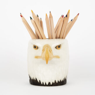 Quail Ceramics Bald Eagle Pencil Pot
