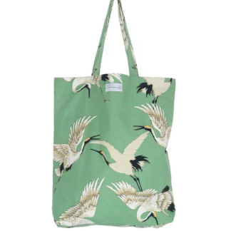 One Hundred Stars Stork Pea Green Canvas Bag
