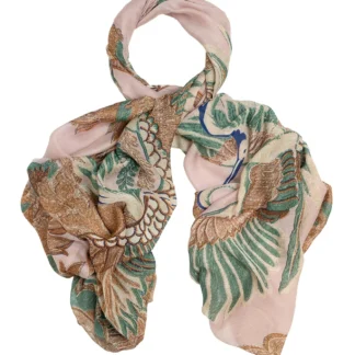 One Hundred Stars Crane Plaster Pink Scarf