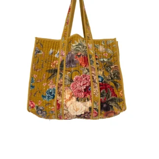 One Hundred Stars Primula Gold Velvet Tote Bag