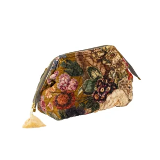 One Hundred Stars Primula Gold Velvet Pouch